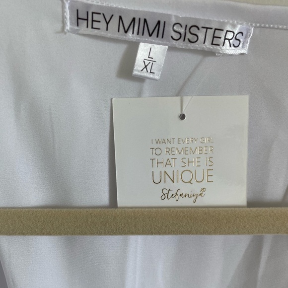 Long Kimono, Robe, Summer, Unisex, Women’s, White Hey Mimi Sisters Size L/XL - Picture 3 of 5